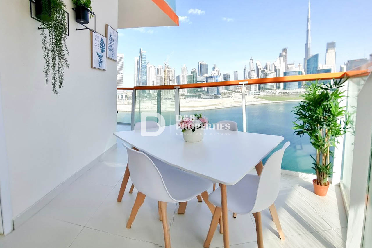 Spacious 2BR | Burj Khalifa + Canal View | Vacant